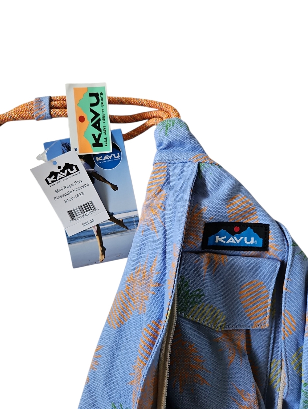 KAVU Mini Rope Bag in Pineapple Pirouette | NWT | Sling Crossbody - Picture 4 of 5